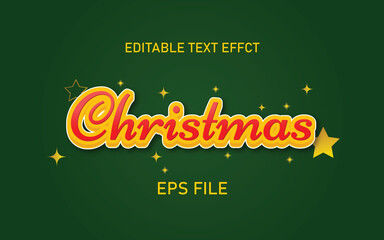 Christmas 3D Vector Text Effect