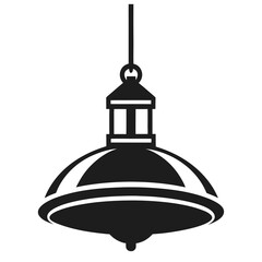 Pendant Light Icon Vector Illustration | Modern Hanging Lamp Design for Interior and Home Decor