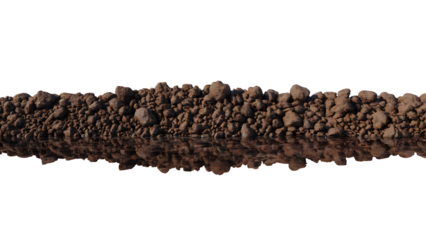 soil sample representing the rich earth of nature . Isolated on transparent background, png