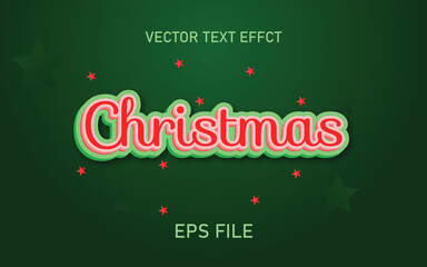 Merry Christmas 3D Text Effect