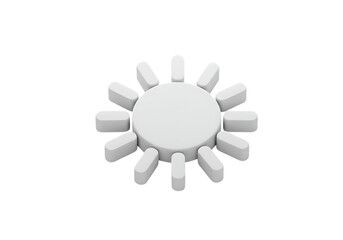 Sun symbol made of pills isolated on transparent background