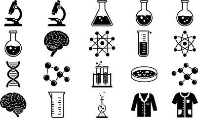 Vector art of assorted science and medical icons