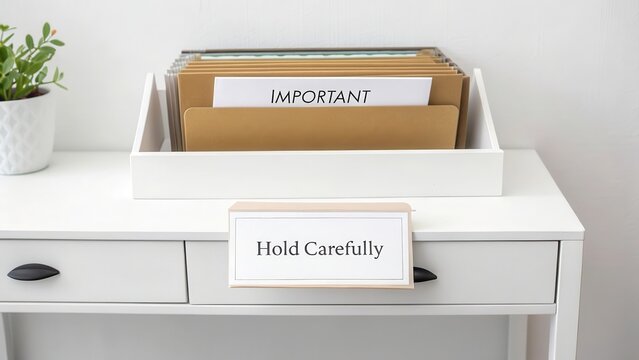 Organized Workspace with Important Documents in a Drawer System