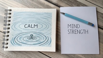 Peaceful Water Ripples and Motivational Note on Mind Strength