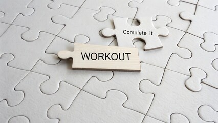 Puzzle Piece with Workout Message Perfect for Fitness Inspiration