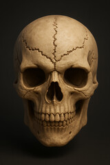 Obraz premium Human Skull with Artistic Lighting for Diwali Concept Art