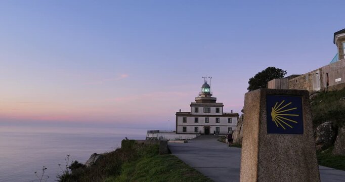 Cape Finisterre Lighthouse. End of the Way of ST James, Galicia, Spain