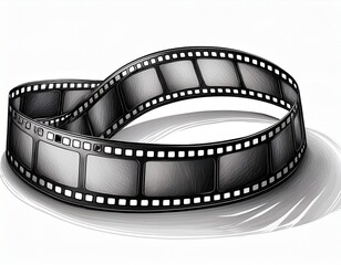 film strip isolated against white background