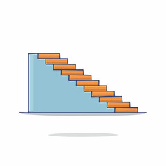 Obraz premium Minimalist depiction of descending stairs symbolizing transitions or progress