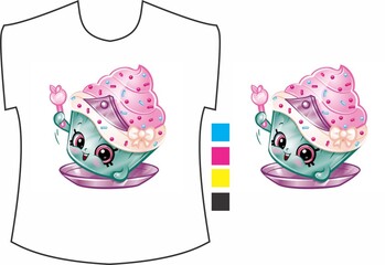 Cute Kawaii Candy Sweet T-shirt Design © Fernandes