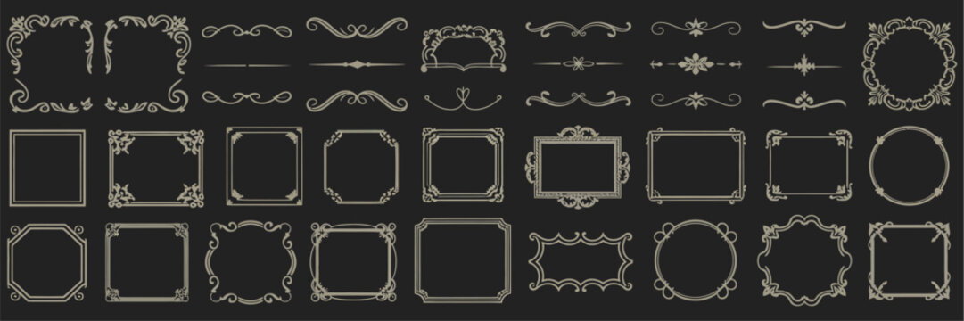 Elegant Vintage Decorative Frames and Borders Collection
