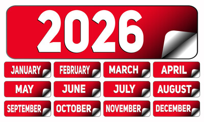 Modern 2026 Calendar Template Vector Design