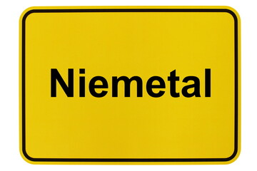 Illustration eines Ortsschildes der Gemeinde Niemetal in Niedersachsen