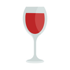 Illustration of a red wine glass on a transparent background. Perfect for restaurant, menu design, food and drink. 