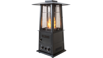 Crafted for precision warmth outdoor patio heater cut out on PNG. AI GENERATED.
