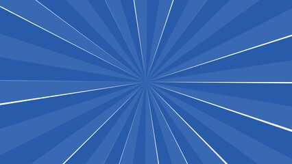Obraz premium Blue sunburst pattern with white stripes