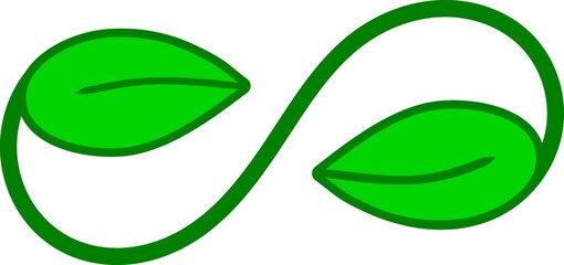 A symbol of the endless cycle of life, represented by green leaves. Represents the harmony of people with nature and a sustainable path to development