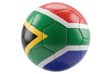 Fototapeta premium A soccer ball displays the colors and design of a nation's flag, representing sport and national identity.