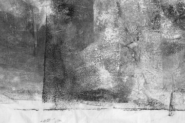 Grunge black and white dirty canvas fabric. Dirty stain grain texture abstract background.