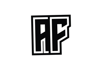 Obraz premium AE Modern Monogram Logo Design with Bold Geometric Shape and Minimal Frame.