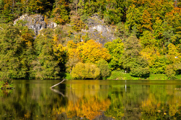Flusslandschaft im Herbst