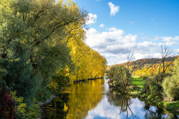 Nebenarm der Donau im Herbst