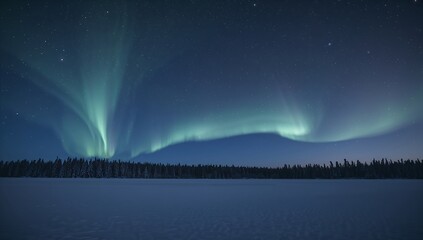 Northern lights aurora borealis winter night sky stars landscape nature travel destination view scenic on transparent background