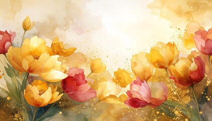 beautiful colorful flowers border frame background with copy space, graphic resource