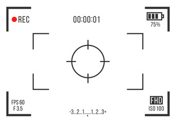 Digital photo composition with shutter, exposure, and motion picture overlay.
