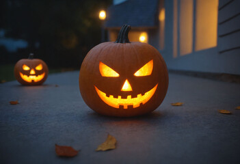halloween pumpkin on a black background