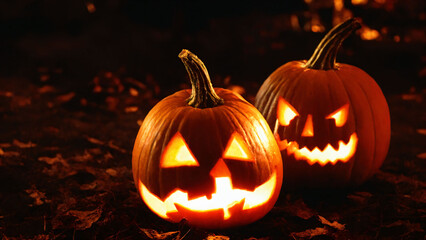 halloween pumpkin on black background