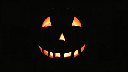 halloween pumpkin on black background