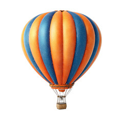 Naklejka premium Orange blue striped hot air balloon png hot air balloon png striped png orange png blue png travel png sky png festival png flight png transport png transparent background image