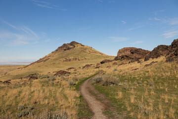 Dooley Knob trail on Antelope Island State Park, Utah