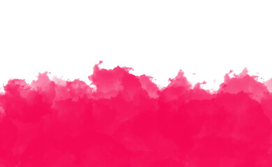 Pink watercolor splash isolated on transparent background