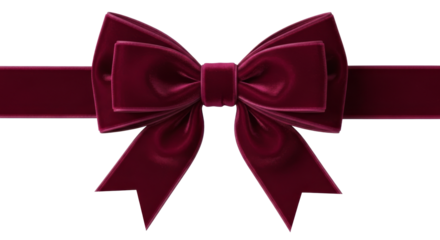 Deep Red Velvet Ribbon Gift Bow