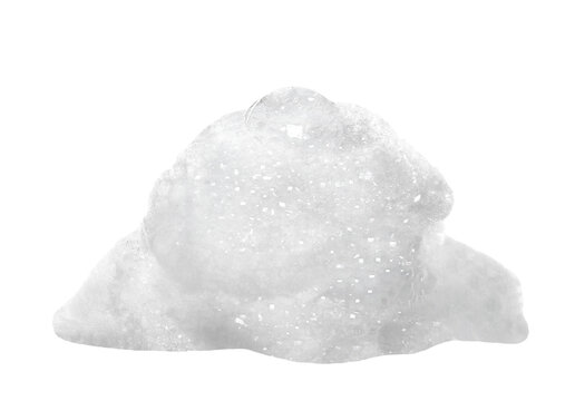 Soap foam, bubbles isolated on white background