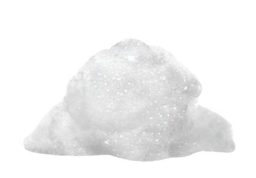 Soap foam, bubbles isolated on white background