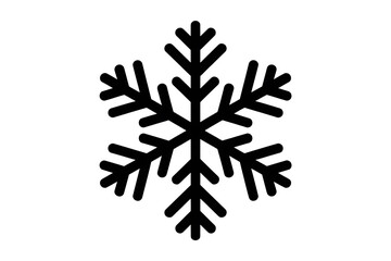 Naklejka premium Intricate, symmetrical snowflake design, delicate branches radiating outwards, winter's icy beauty.