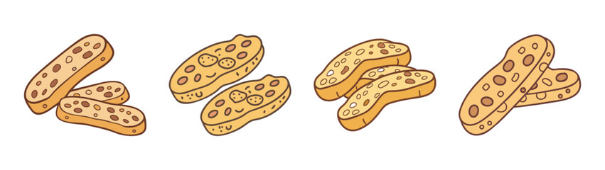 Delicious biscotti cookies italian almond biscotti twice baked cookies crunchy dessert snack food