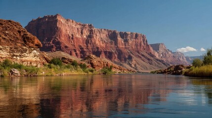 Serene Waters of Lees Ferry: Captivating Outdoor Rafting on the Colorado River Amidst Majestic Red Rock Landscapes