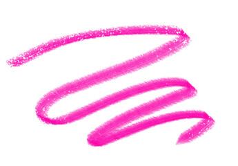 Hand made Bright pink crayon scribble a hand-drawn line on white perfect for backgrounds and textures By Adobe Fresco