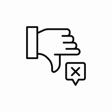 negative feedback dislike icon sign vector
