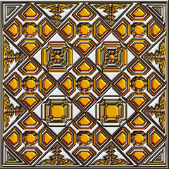 3d gold & silver seamless pattern with geometric shapes, & wall-art panel, perfect for backgrounds, jewelry inspiration, digital art, or luxury branding. 