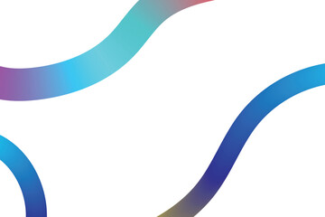 Abstract gradient waves flowing across white space dynamic modern design vector