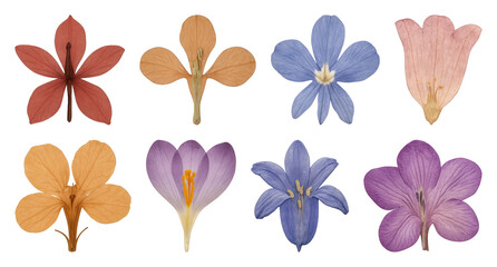 Obraz premium Colorful pressed flower collection