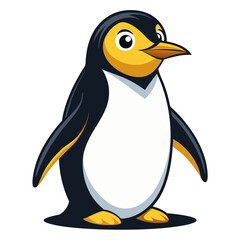 Fototapeta premium Cartoon penguin vector illustration cute animal antarctic bird wildlife character design graphic art