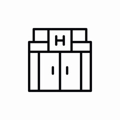 hospital building icon sign vector