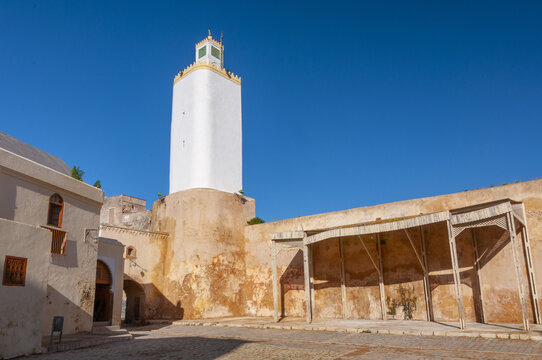 El Jadida, Morocco. Great Mosque in portuguesee fortress of Mazagan, North Africa old colonial city.