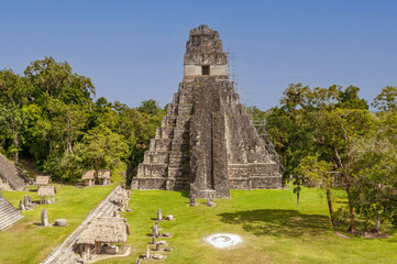 Mayan Temple I (Gran Jaguar) at Tikal National Park in Guatemala.
